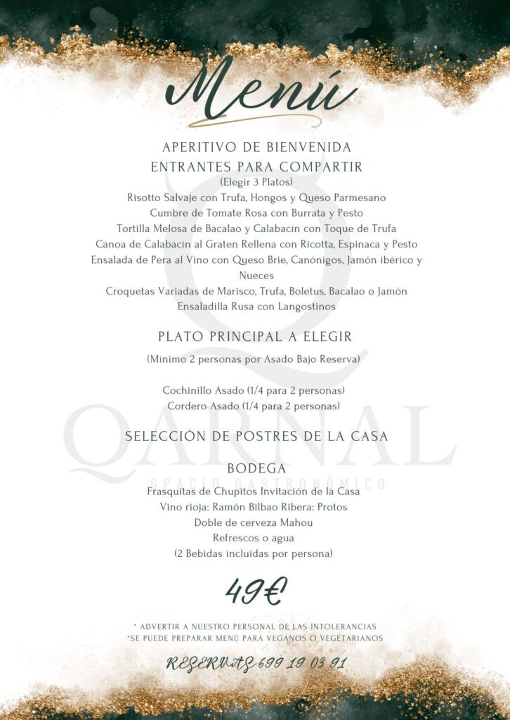 Menú Navidad 2025-2026 QARNAL